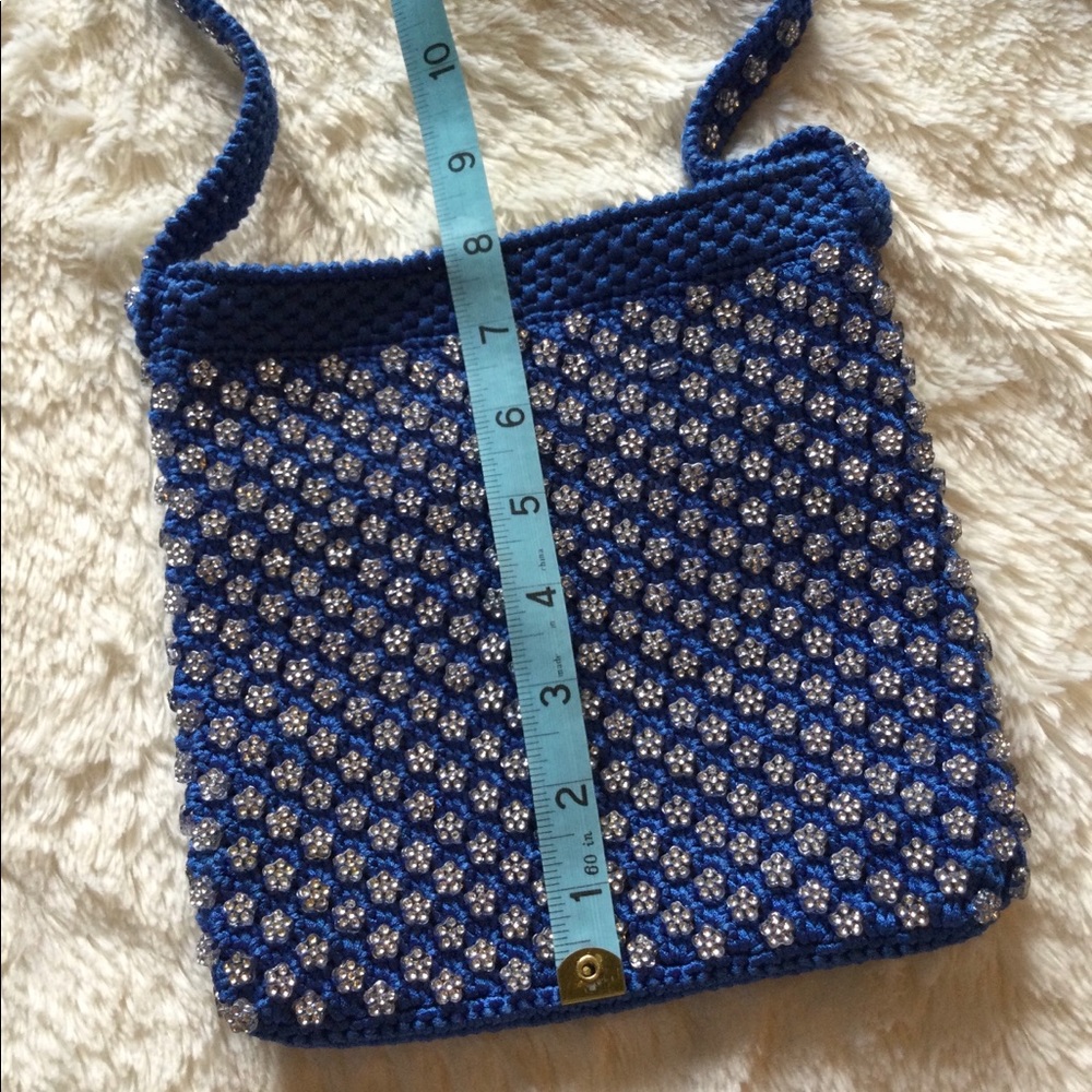 💎5xHP!💎Hand Beaded Crystal Flowers Crossbody Bag - Picture 9 of 9